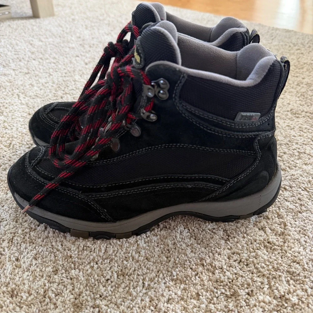 LL Bean Mens Tek 2.5 Primaloft Insulated Hiking Boots Black Red Size 7.5‎ M
